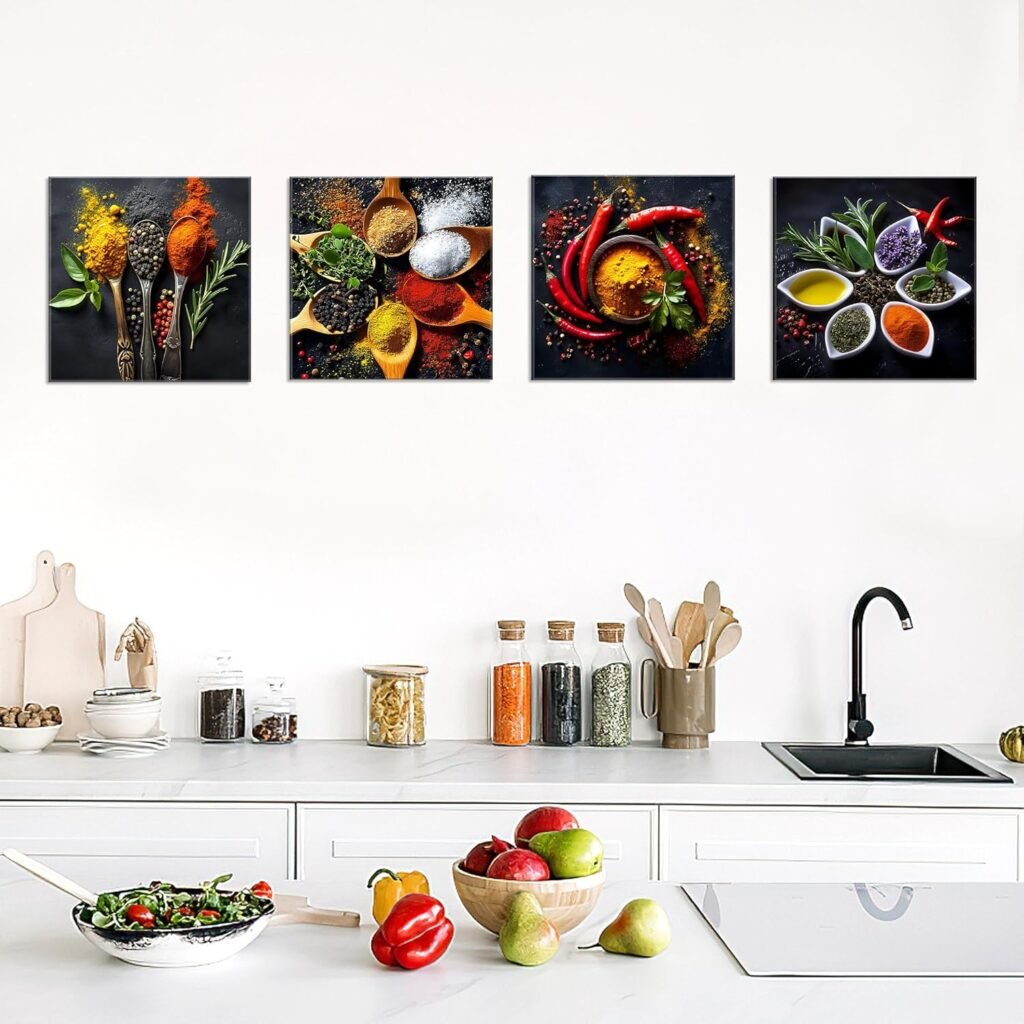 Deveosa Colorful Spice Kitchen Wall Art