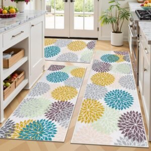 Ileading Boho Kitchen Rugs Sets 3